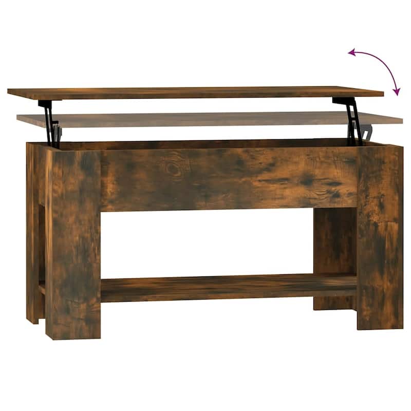 vidaXL Coffee Table Lift Top End Table Accent Side Sofa Table Engineered Wood - 39.8" x 19.3" x 20.5"