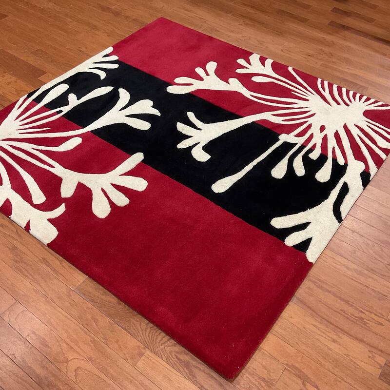 HERAT ORIENTAL Handmade Tibetan Wool Rug - 6' x 6' Square