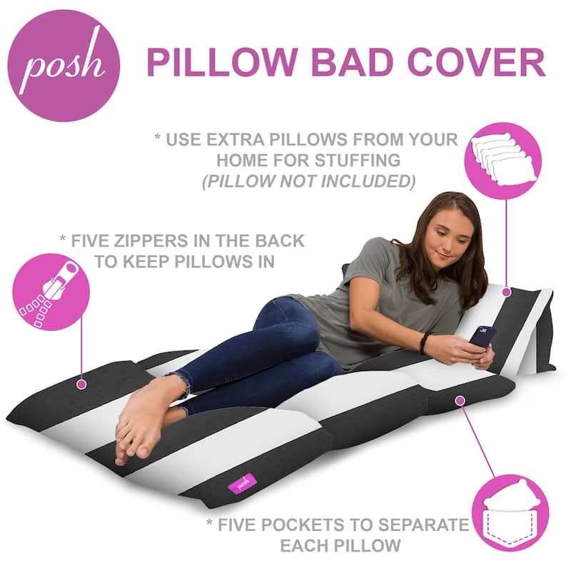 Kids Floor Pillow Cover,Premium Cushion and Lounger Covers for Pillows