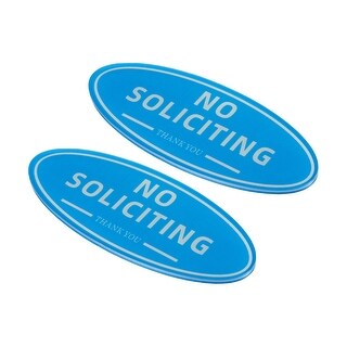 No Soliciting Sign, Acrylic Adhesive Door Sticker Wall Mounting Sign 