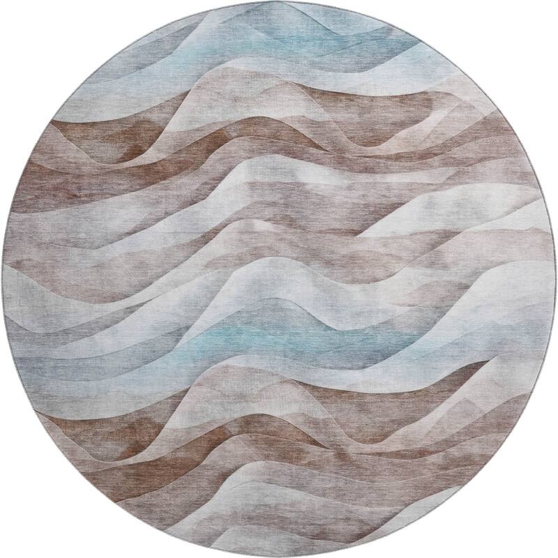 Premium Washable Super Soft Modern Waves Mayfield Rug