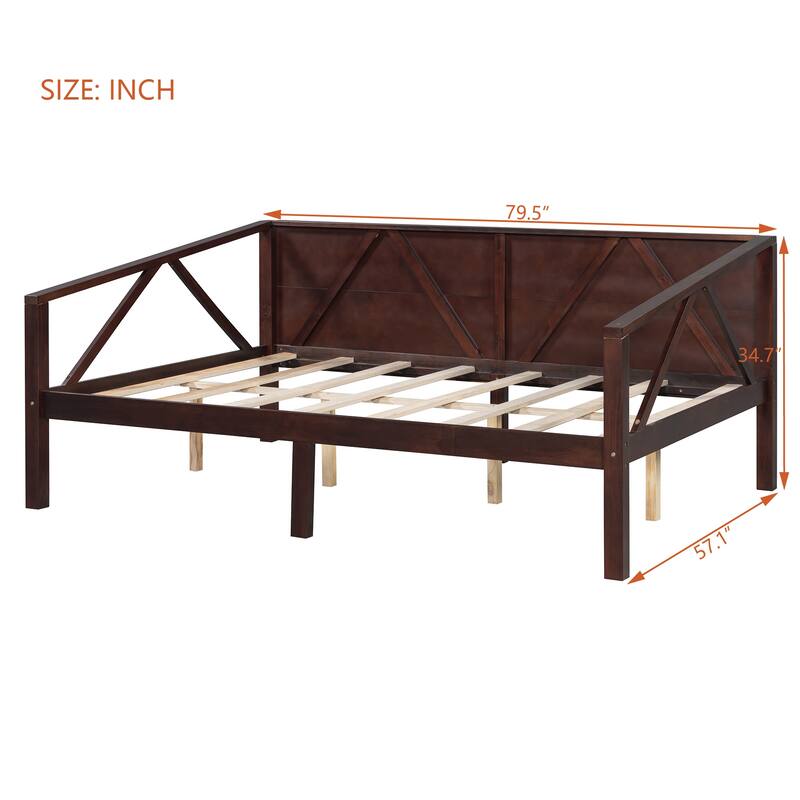 Twin/Full Size Daybed with Solid Wood Frame and Storage - Versatile Sofa and Bed for Small Spaces