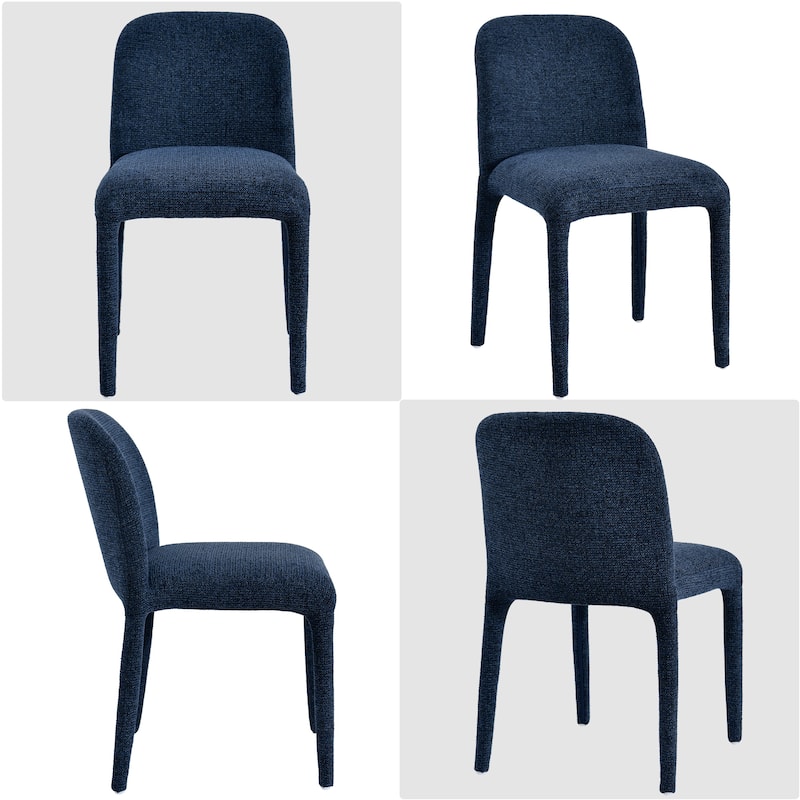 Modern 18" W Upholstered Dining Chair Fully Assembly Design Iron Legs