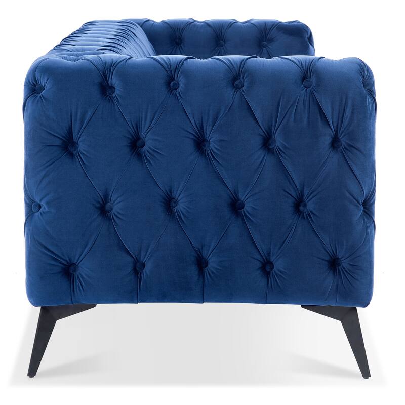 3-Person Sofa with Pull Point Design and Sled-Style Base for Living or Guest Rooms