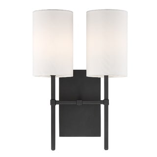 Veronica 2 Light Black Wall Mount - 11'' W x 16.5'' H x 6'' D