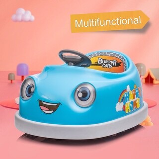 12V Bumper Car for Kids with 6 Modes, Remote Control, Anti-Collision Design, and Music
