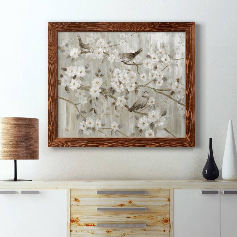 Neutral Spring Birds-Premium Framed Canvas - Ready to Hang