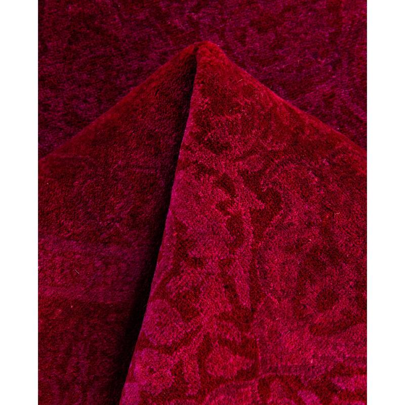 Overdyed One-of-a-Kind Hand-Knotted Area Rug - Purple - 3' 2" x 5' 4"