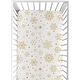 preview thumbnail 1 of 4, Sweet Jojo Designs Christmas Holiday Boy, Girl, Unisex/Gender Neutral Fitted Crib Sheet - Xmas Snowflakes for Festive Christmas