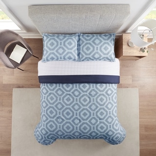 Serta Simply Clean Skyler Antimicrobial Bedding Set with Sheets