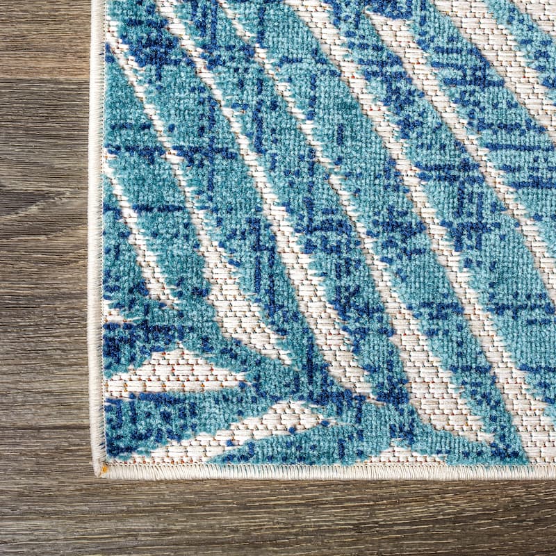 JONATHAN Y Aydin Palm Leaves Indoor/Outdoor Area Rug