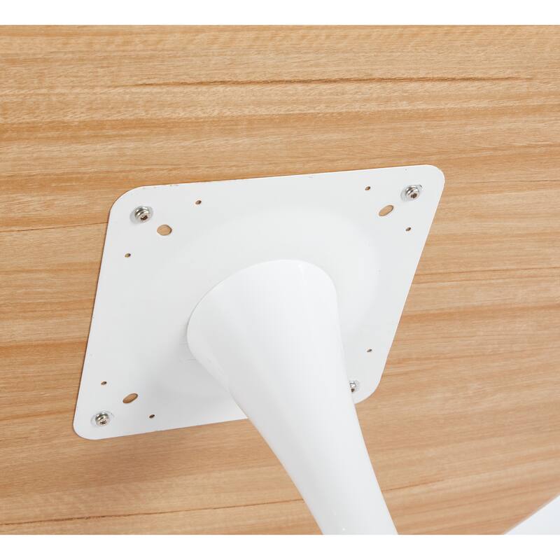 Round Dining Table with MDF Top & Pedestal Base, Tulip Dining Room Table for 4-6 People, Leisure Table for Small Places