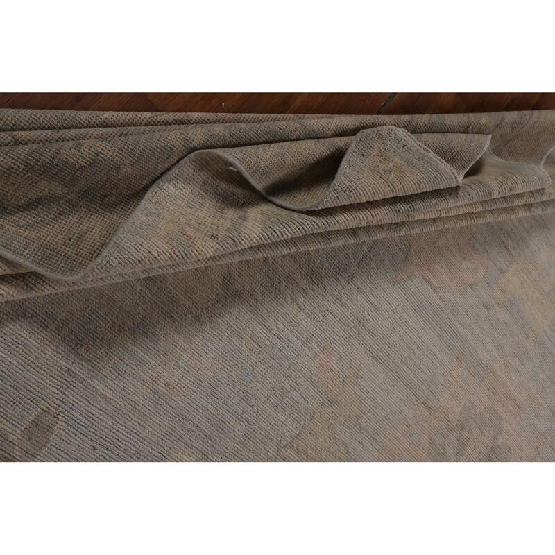 Oriental Oushak Turkish Large Area Rug Hand-Knotted Wool Carpet - 10'2"x 13'11"
