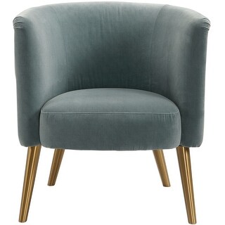 Uttermost Haider 27-3/4" Wide Iron and Fabric Armless Accent Chair - Dusty Cornflower