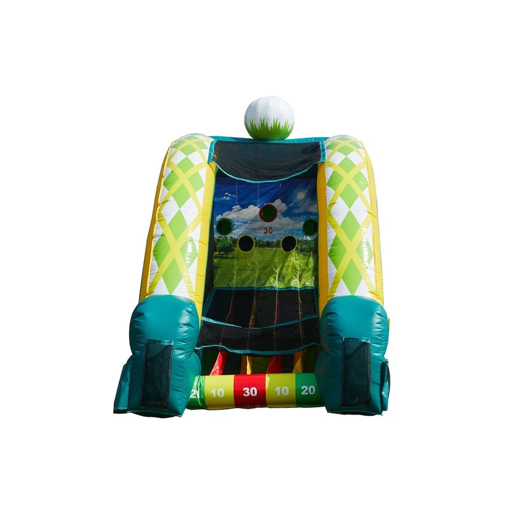 HeroKiddo Golf Target Game Inflatable with Air Blower, Commercial Grade, 15oz PVC Vinyl, 90 LBS, Outdoor Play Kids Party