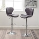 preview thumbnail 68 of 75, Roundhill Furniture Ellston Upholstered Adjustable Swivel Barstools, Set of 2