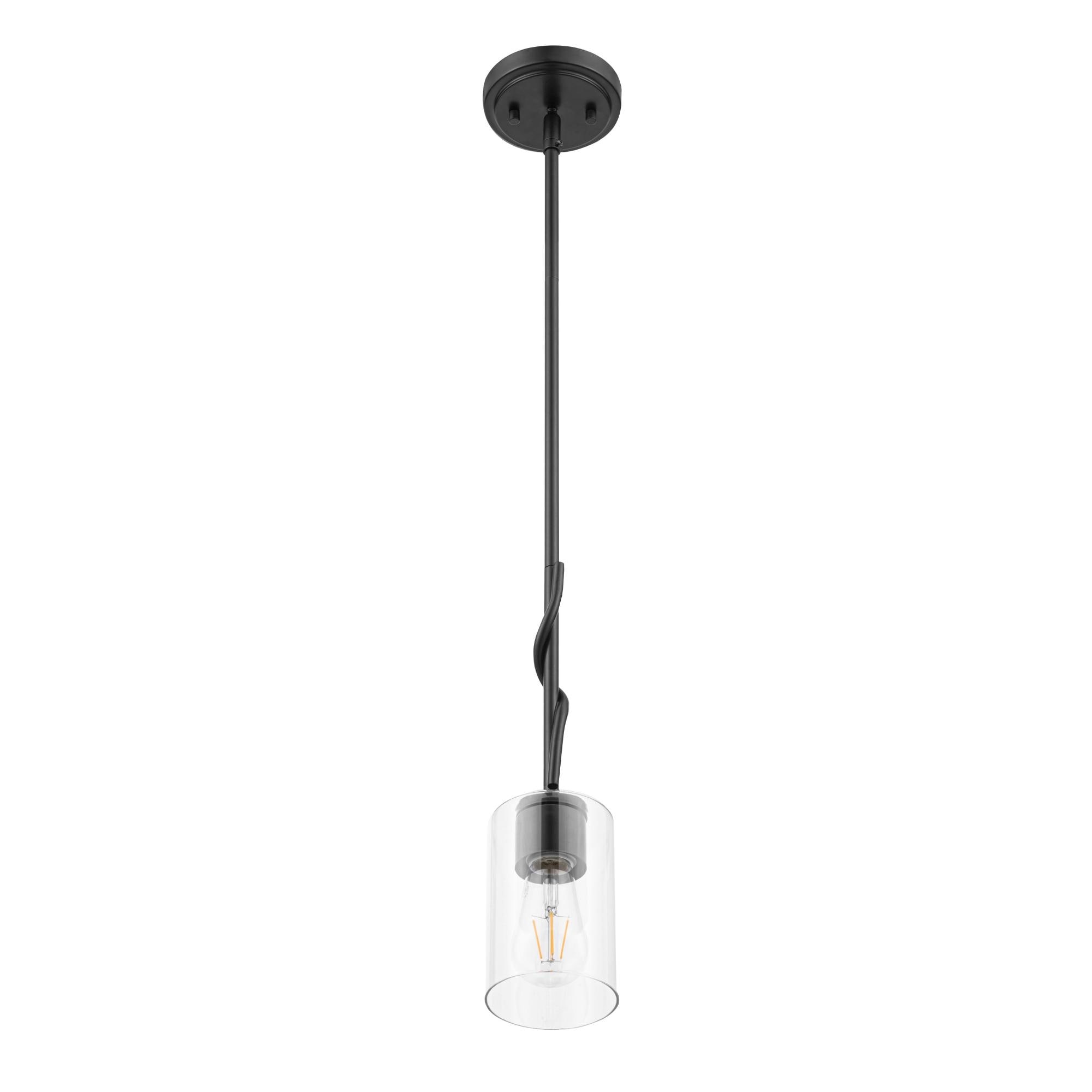 Prominence Home Lantier Mini Pendant Matte Black with Clear Glass