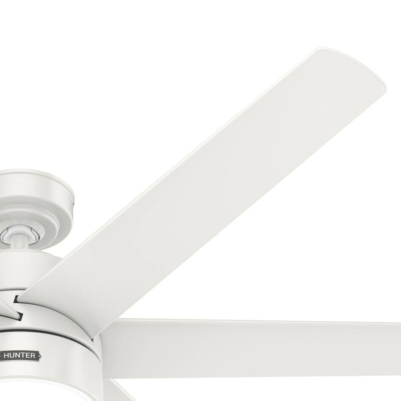 Hunter 60" Solaria Outdoor Ceiling Fan w/ LED Light, Wall Control, Damp-Rated - Windmill, Industrial, Contemporary - ENERGY STAR