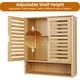 preview thumbnail 12 of 11, Bathroom Wall Cabinet Storage Organizer with Adjustable Shelf Double Door