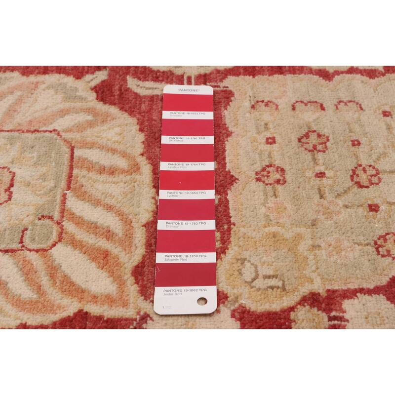 ECARPETGALLERY Hand-knotted Peshawar Finest Red Wool Rug - 9'0 x 11'7