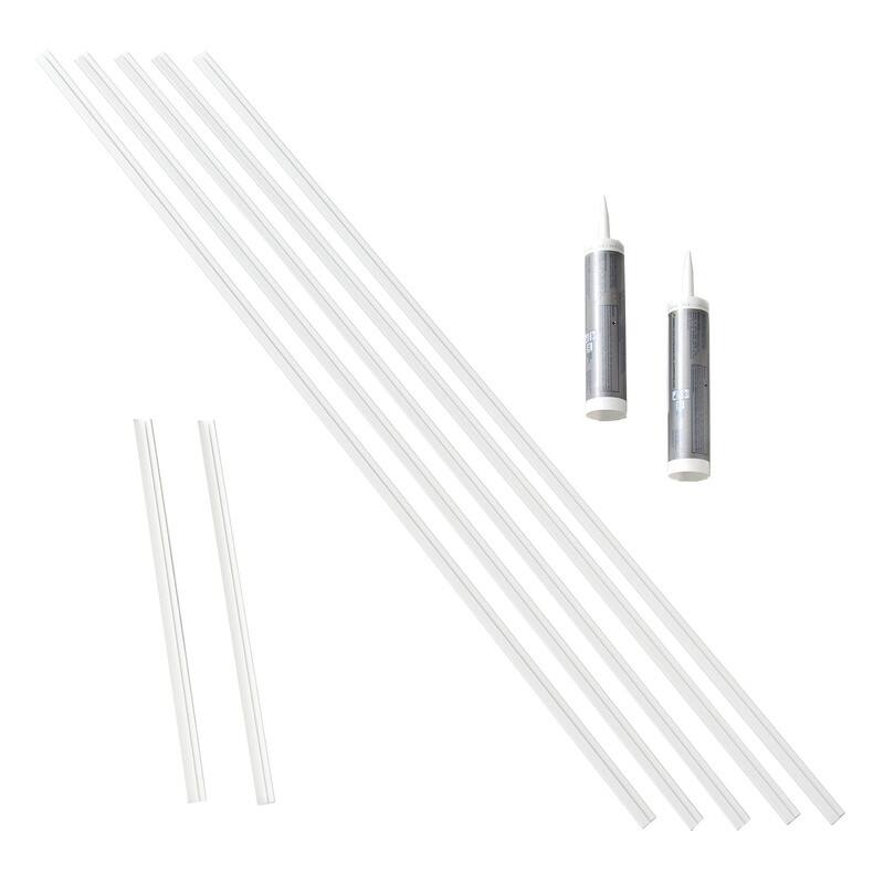 Fasade Skyline Decorative Vinyl Backsplash 15 Sq Ft 15 Sq Ft Kit in Gloss White