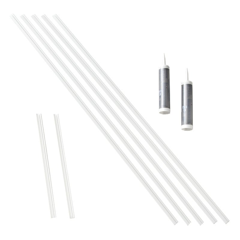 Fasade Skyline Decorative Vinyl Backsplash 15 Sq Ft 15 Sq Ft Kit in Matte White