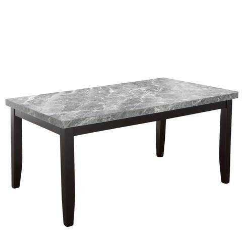 Strick and Bolton Norwich Gray Marble Top Dining Table