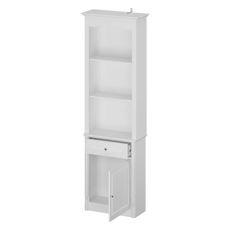 Large Entertainment Center Bookshelves 57x38 inch Hutch Space for TV