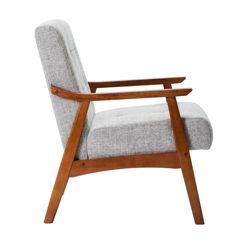 Carson Carrington Ingerod Tufted Fabric Accent Chair with Rubberwood Legs