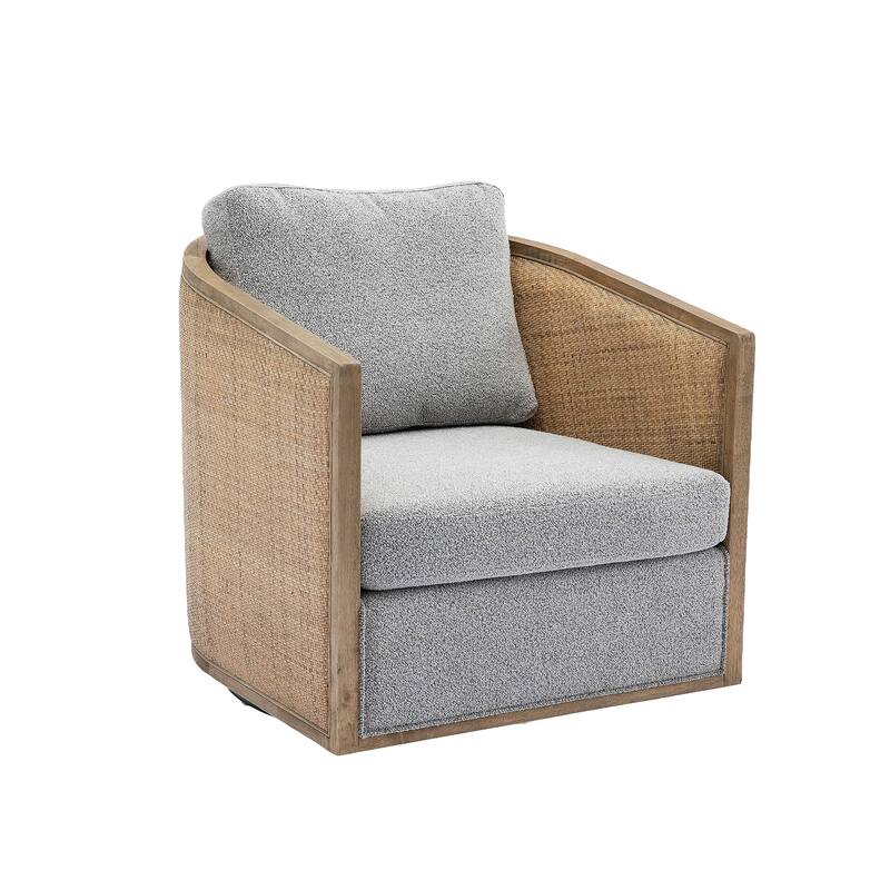 Swivel Barrel Chair, Comfy Round Accent Sofa Chair, 360 Degree Club Chair Arm Chair