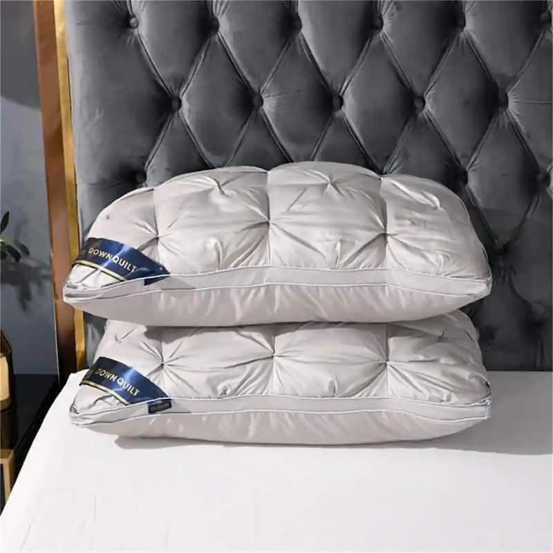 Bed Pillow, 2/4 PC Hotel Collection Super Soft Down Alternative Sleeping Pillows for Side Sleeper - Gray