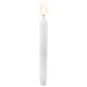 preview thumbnail 8 of 7, LED Flickering Flameless Taper Church-Top Christmas Candles - 9.75" - White - Set of 2