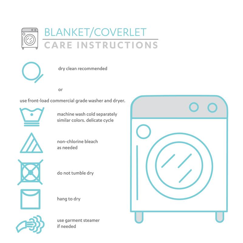 Lush Decor Waffle Cotton Knit Blanket/Coverlet