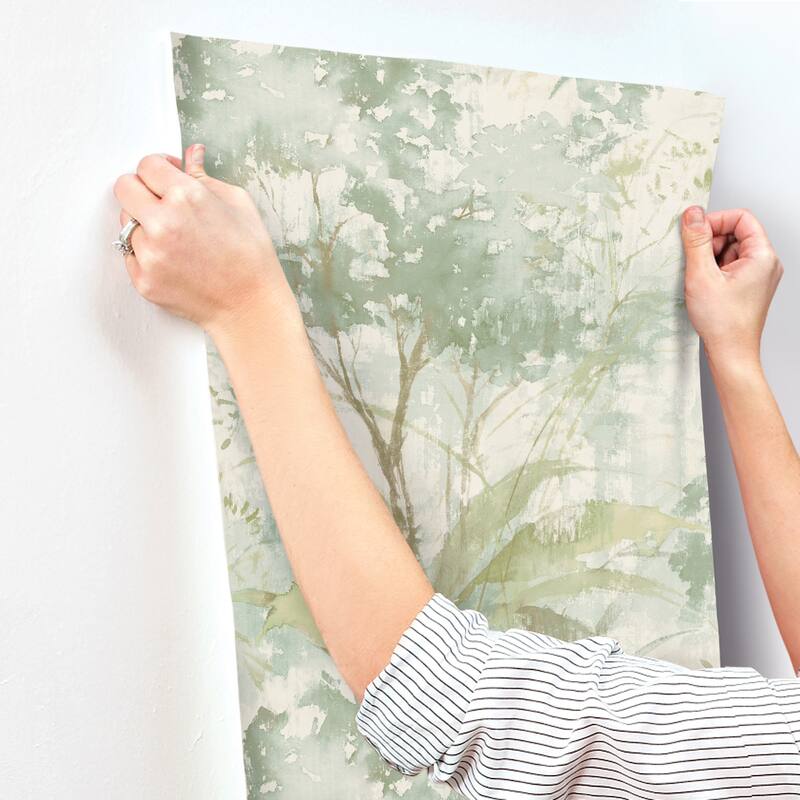 A-Street Prints Mistwood Green Forest Wallpaper