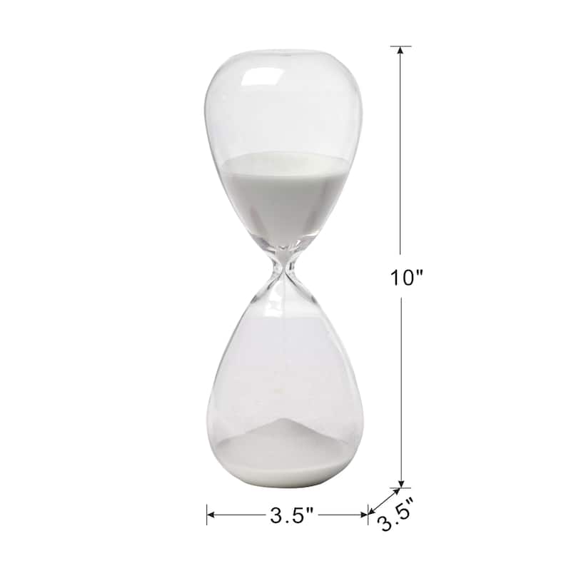 10" Ferdinand 60-Minute Hourglass, White Sand