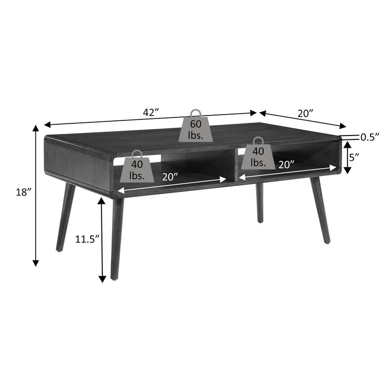 Convenience Concepts Napa Coffee Table with Shelf