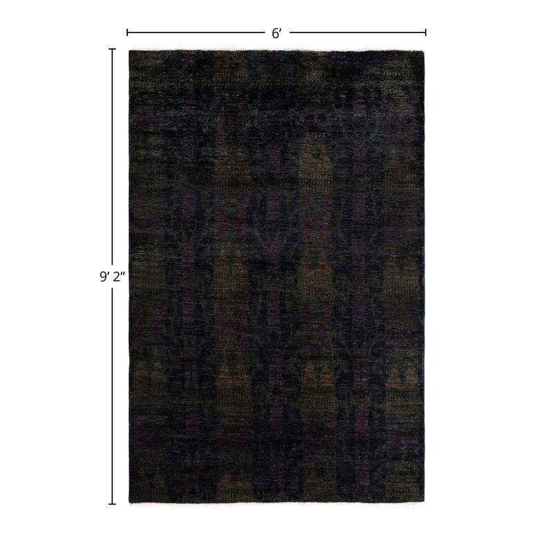 Overdyed, One-of-a-Kind Hand-Knotted Area Rug - Brown - 6' 0" x 9' 2"