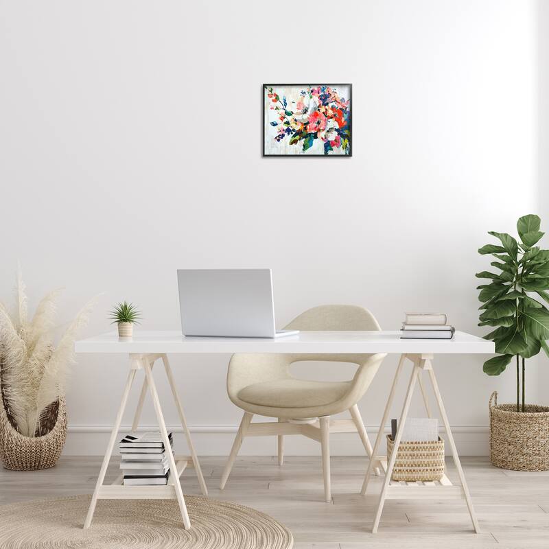 Stupell Abstract Flower Blooming Branch Framed Giclee Art Design By Franklyn Gregory