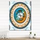 preview thumbnail 8 of 9, Designart 'Large Rounded Symmetrical Flower Brown' Oversized Abstract Wall CLock