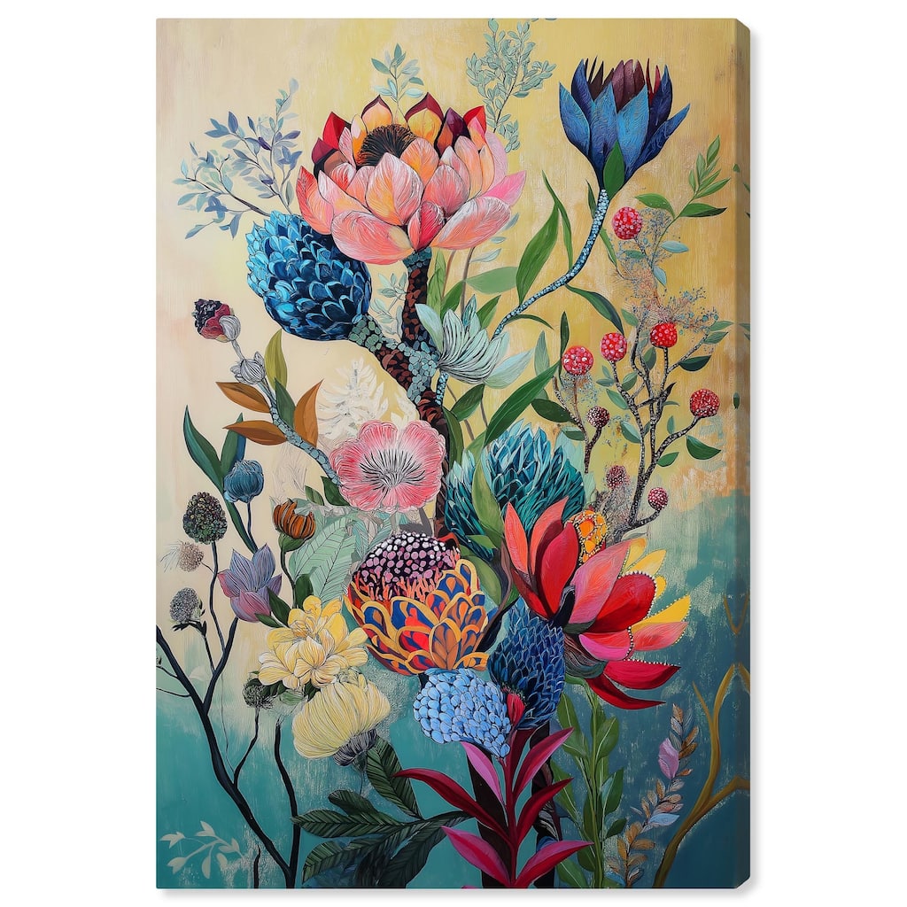 Exotic Bloom Medley I Canvas by Art Remedy, Gallery Wrapped