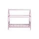 preview thumbnail 27 of 44, Twin Size Solid Wood House Frame Platform Bed, with Headboard and Footboard, with Underbed Storage Space, Minimalist Kids Bed