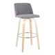 Option Grey Fabric/Round Chrome Footrest