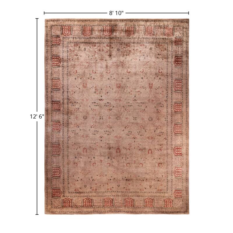Overdyed One-of-a-Kind Hand-Knotted Area Rug - Brown - 8' 10" x 12' 6"