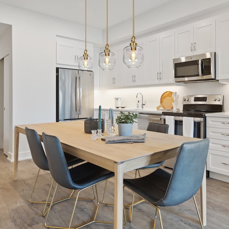 Cavitt Mid-century Modern Unique Pendant Lights Farmhouse Glass Kitchen Island Lighting