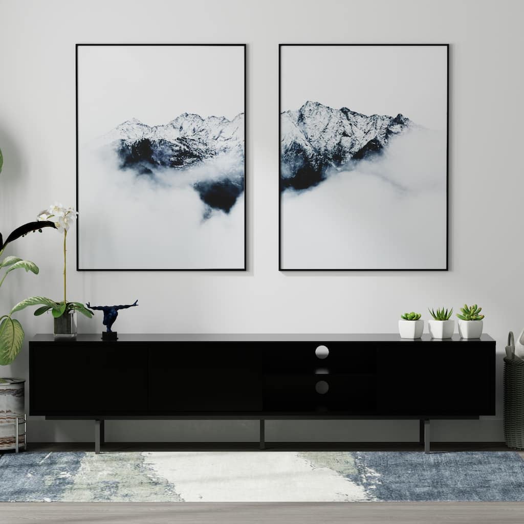 Glenwillow Home Atlas 78" x 20" Lowboy Mid-Century Modern TV Stand Console