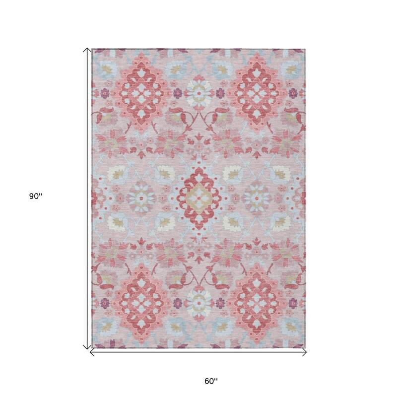 HomeRoots Oriental Traditional Rectangle Outdoor Rug
