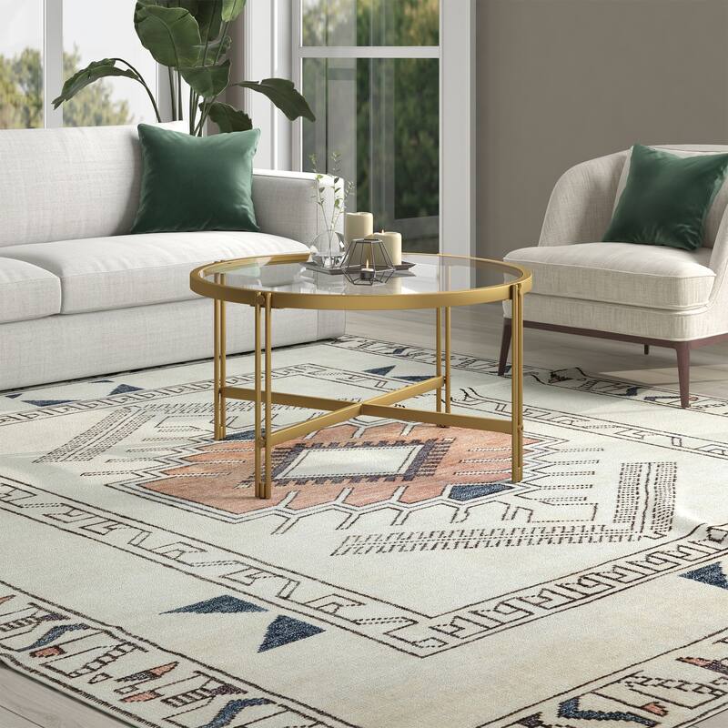 Inez 32" Wide Round Coffee Table