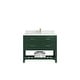 preview thumbnail 71 of 128, Willow Collections 42 x 22 Parker Single Bowl Sink Bathroom Vanity with 2 in Quartz 2" Piatra Gray - Lafayette Green