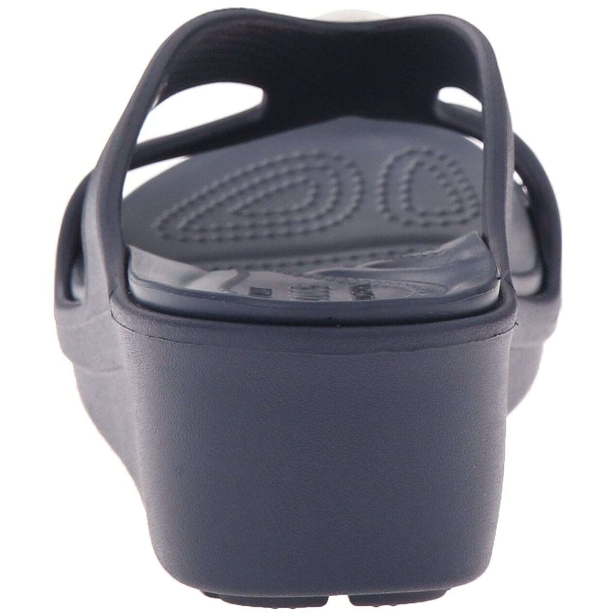 crocs women's sanrah beveled circle wedge sandal