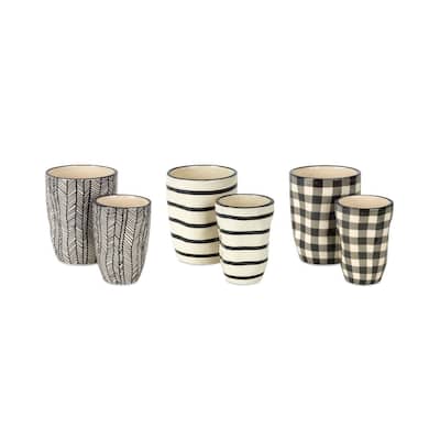 Wavy Patterned Planter or Vase (Set of 6)